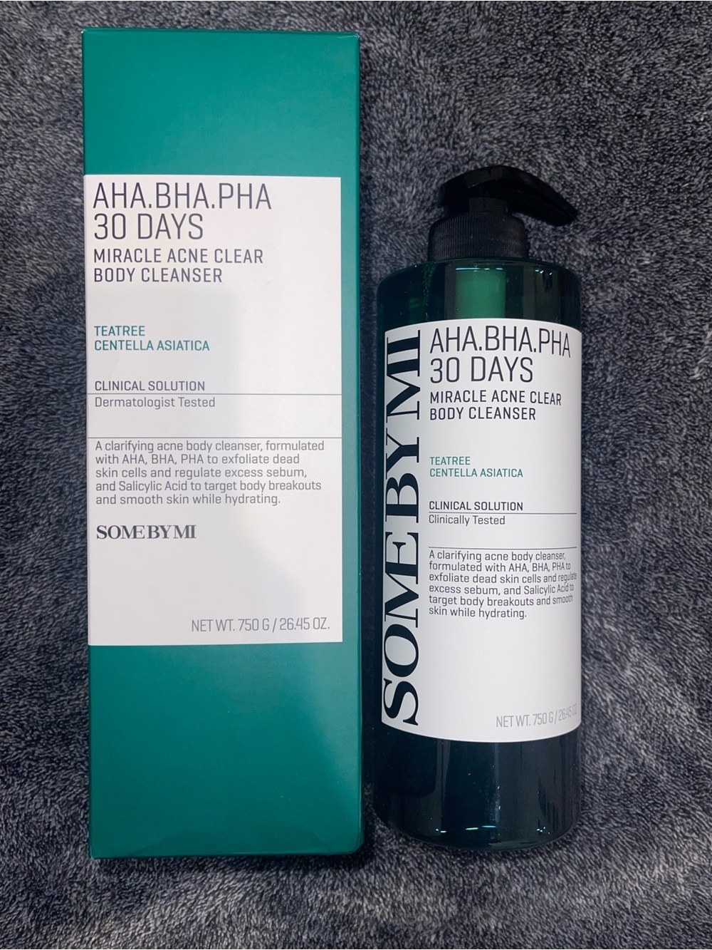 Somebymi AHA BHA PHA 30 Days Miracle Acne Clear Body Cleanser. JUMBO SIZE
